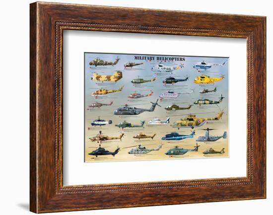Military Helicopters-null-Framed Premium Giclee Print