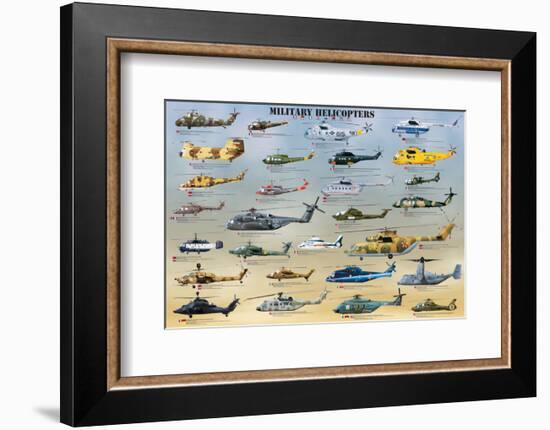 Military Helicopters-null-Framed Premium Giclee Print