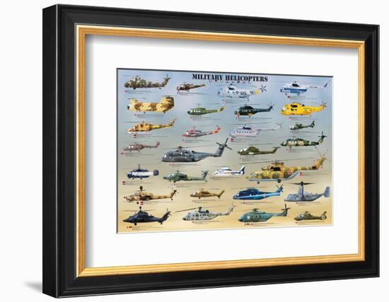 Military Helicopters-null-Framed Premium Giclee Print