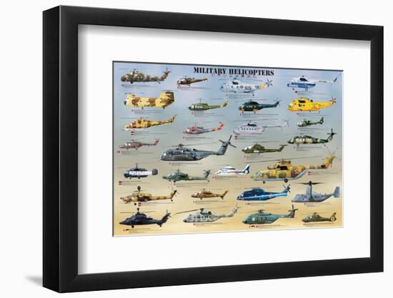 Military Helicopters-null-Framed Premium Giclee Print