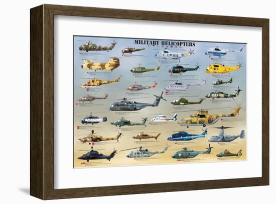 Military Helicopters-null-Framed Art Print