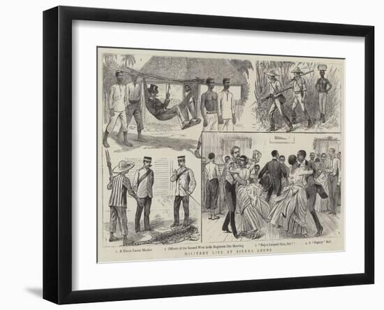 Military Life at Sierra Leone-William Ralston-Framed Giclee Print