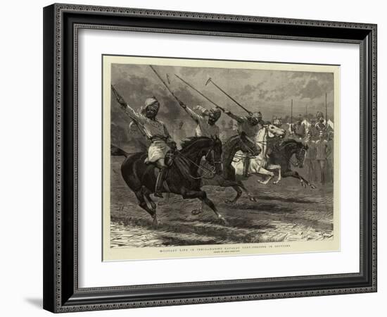 Military Life in India, Native Cavalry Tent-Pegging in Sections-John Charlton-Framed Giclee Print