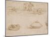 Military Machines and a Study for a Spearhead-Leonardo da Vinci-Mounted Art Print