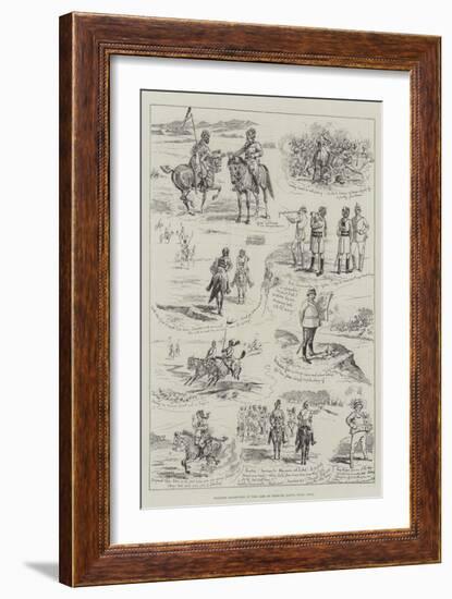 Military Manoeuvres at the Camp of Exercise, Rawul Pindi, India-Alfred Courbould-Framed Giclee Print