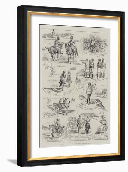 Military Manoeuvres at the Camp of Exercise, Rawul Pindi, India-Alfred Courbould-Framed Giclee Print