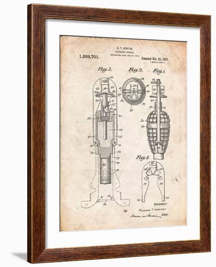 Military Missile Patent-Cole Borders-Framed Art Print