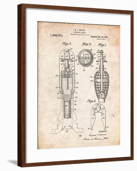 Military Missile Patent-Cole Borders-Framed Art Print