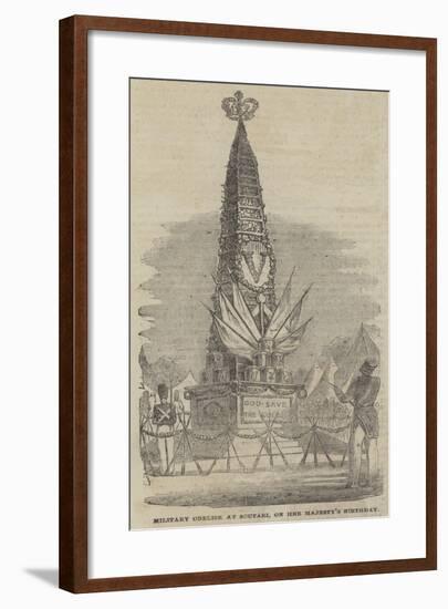 Military Obelisk at Scutari, on Her Majesty's Birthday-null-Framed Giclee Print