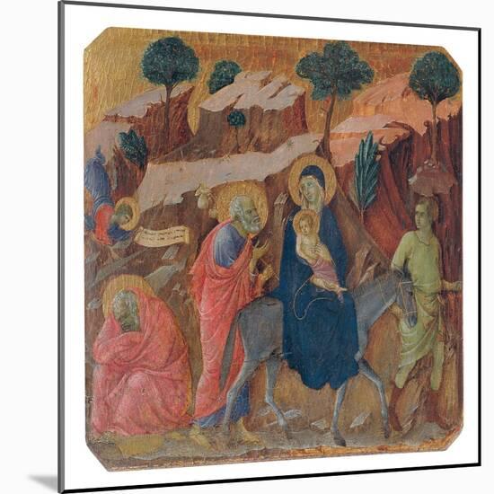 Military Parade at Campo di Marte, Flight into Egypt-Duccio Di buoninsegna-Mounted Art Print