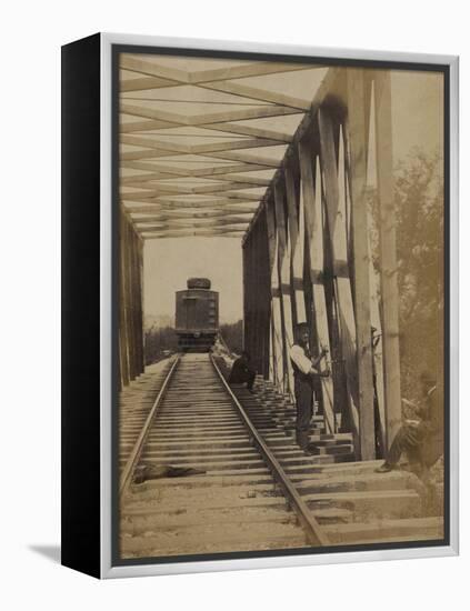 Military Railroad Operations in Northern Virginia, c.1862-Andrew J^ Johnson-Framed Stretched Canvas