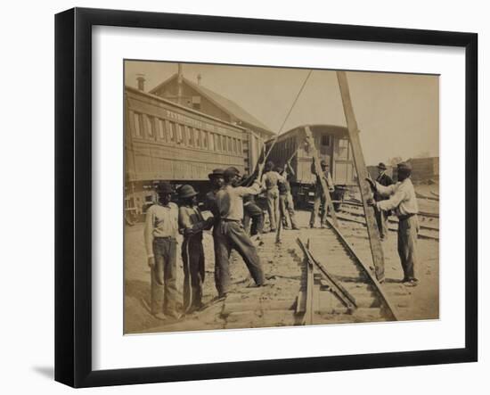 Military Railroad Operations in Northern Virginia, c.1862-Andrew J^ Johnson-Framed Photo