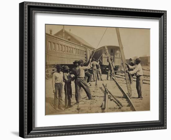 Military Railroad Operations in Northern Virginia, c.1862-Andrew J^ Johnson-Framed Photo