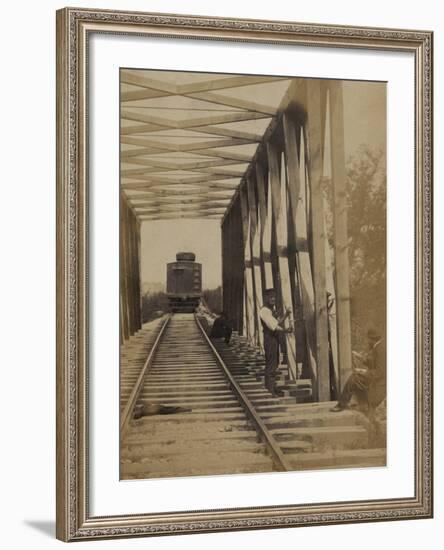 Military Railroad Operations in Northern Virginia, c.1862-Andrew J^ Johnson-Framed Photo