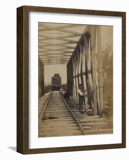 Military Railroad Operations in Northern Virginia, c.1862-Andrew J^ Johnson-Framed Photo