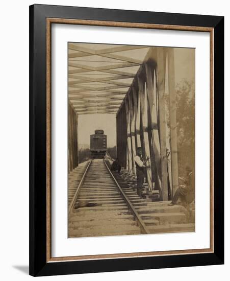 Military Railroad Operations in Northern Virginia, c.1862-Andrew J^ Johnson-Framed Photo