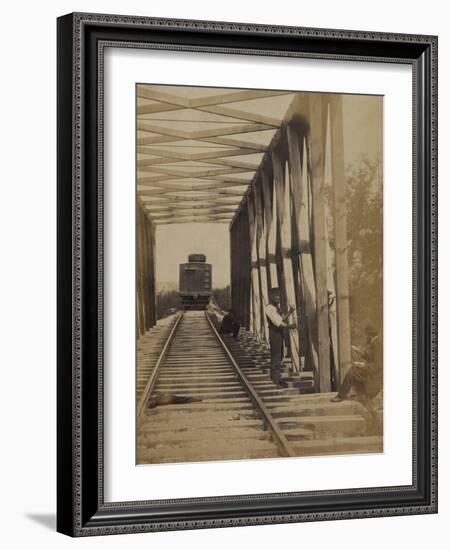 Military Railroad Operations in Northern Virginia, c.1862-Andrew J^ Johnson-Framed Photo