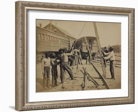 Military Railroad Operations in Northern Virginia, c.1862-Andrew J^ Johnson-Framed Photo