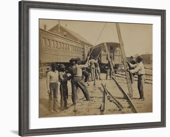 Military Railroad Operations in Northern Virginia, c.1862-Andrew J^ Johnson-Framed Photo