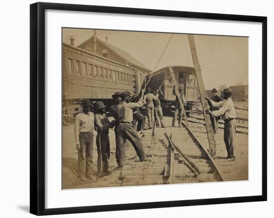 Military Railroad Operations in Northern Virginia, c.1862-Andrew J^ Johnson-Framed Photo