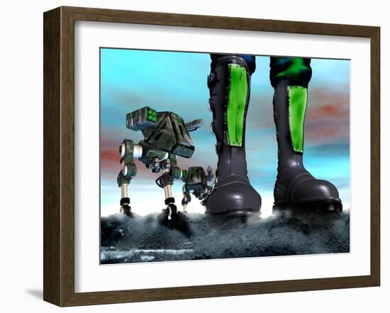 Military Robots-Victor Habbick-Framed Photographic Print