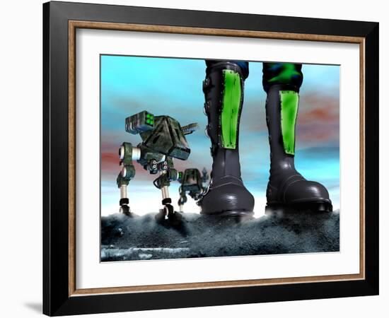 Military Robots-Victor Habbick-Framed Photographic Print