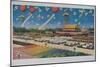 Military Rocket Parade in Tienanmen Square, 1987 Chinese Propaganda-null-Mounted Giclee Print
