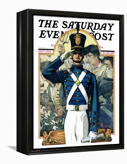 "Military School Graduate," Saturday Evening Post Cover, July 3, 1926-Elbert Mcgran Jackson-Framed Premier Image Canvas