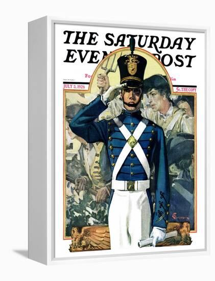 "Military School Graduate," Saturday Evening Post Cover, July 3, 1926-Elbert Mcgran Jackson-Framed Premier Image Canvas