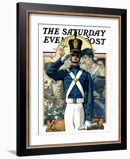 "Military School Graduate," Saturday Evening Post Cover, July 3, 1926-Elbert Mcgran Jackson-Framed Giclee Print