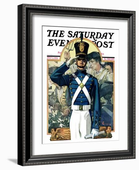 "Military School Graduate," Saturday Evening Post Cover, July 3, 1926-Elbert Mcgran Jackson-Framed Giclee Print