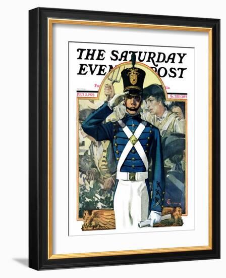 "Military School Graduate," Saturday Evening Post Cover, July 3, 1926-Elbert Mcgran Jackson-Framed Giclee Print