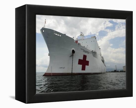 Military Sealift Command Hospital Ship Usns Comfort at Port-Stocktrek Images-Framed Premier Image Canvas