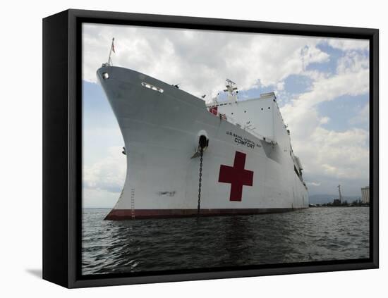 Military Sealift Command Hospital Ship Usns Comfort at Port-Stocktrek Images-Framed Premier Image Canvas