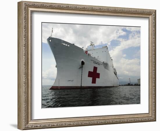 Military Sealift Command Hospital Ship Usns Comfort at Port-Stocktrek Images-Framed Photographic Print