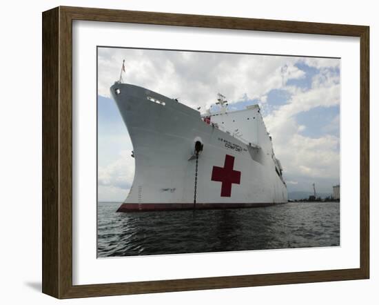 Military Sealift Command Hospital Ship Usns Comfort at Port-Stocktrek Images-Framed Photographic Print