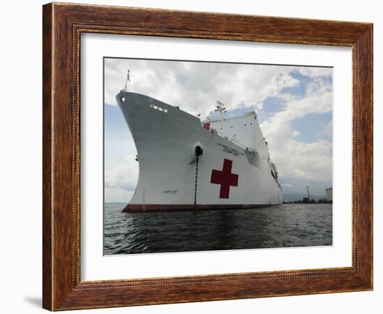 Military Sealift Command Hospital Ship Usns Comfort at Port-Stocktrek Images-Framed Photographic Print