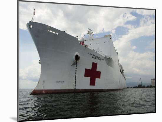 Military Sealift Command Hospital Ship Usns Comfort at Port-Stocktrek Images-Mounted Photographic Print