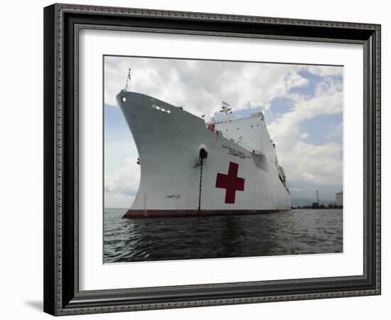 Military Sealift Command Hospital Ship Usns Comfort at Port-Stocktrek Images-Framed Photographic Print