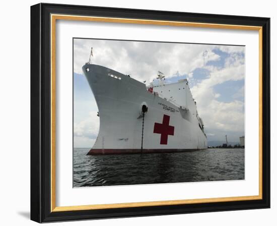 Military Sealift Command Hospital Ship Usns Comfort at Port-Stocktrek Images-Framed Photographic Print