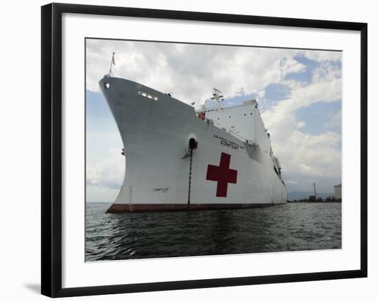 Military Sealift Command Hospital Ship Usns Comfort at Port-Stocktrek Images-Framed Photographic Print