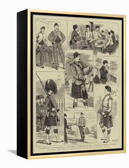 Military Sketches at Edinburgh Castle-null-Framed Premier Image Canvas