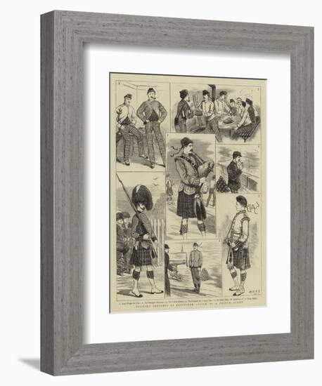 Military Sketches at Edinburgh Castle-null-Framed Giclee Print