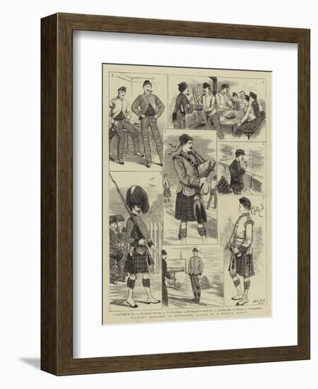 Military Sketches at Edinburgh Castle-null-Framed Giclee Print