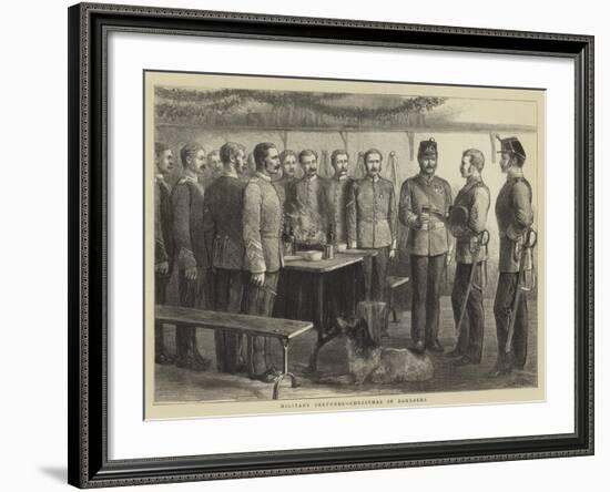 Military Sketches, Christmas in Barracks-null-Framed Giclee Print