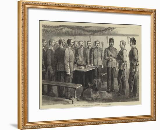 Military Sketches, Christmas in Barracks-null-Framed Giclee Print