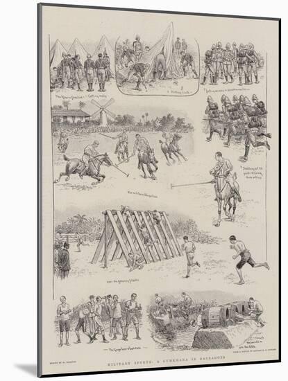 Military Sports, a Gymkhana in Barbadoes-William Ralston-Mounted Giclee Print