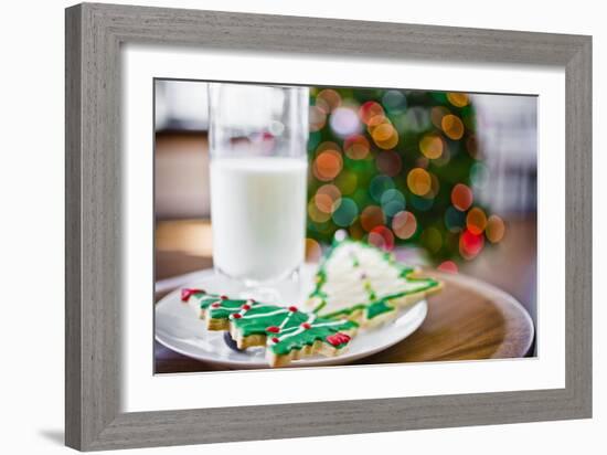 Milk and Christmas Cookies-null-Framed Giclee Print