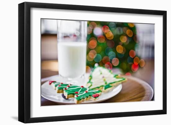 Milk and Christmas Cookies-null-Framed Giclee Print