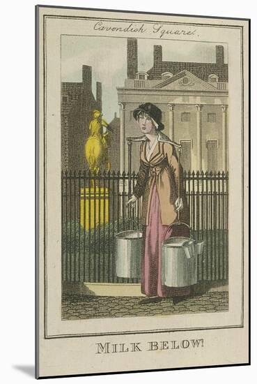 Milk Below!, Cries of London, 1804-William Marshall Craig-Mounted Giclee Print